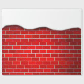 赤レンガ雪のドリフト ラッピングペーパー (フラット)