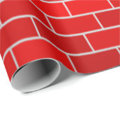 赤レンガ雪ドリフトクリスマス ラッピングペーパー (ロールコーナー)