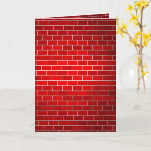 赤レンガ(スポットライト付き) カード (黄色い花)