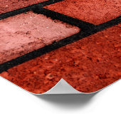 赤レンガ、赤レンガの背景を持つレンガ壁。 b ポスター (角)