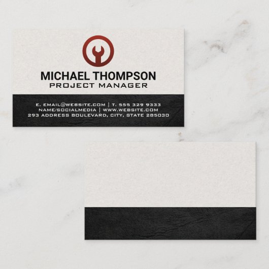 赤レンチアイコン 名刺 (正面/裏面)