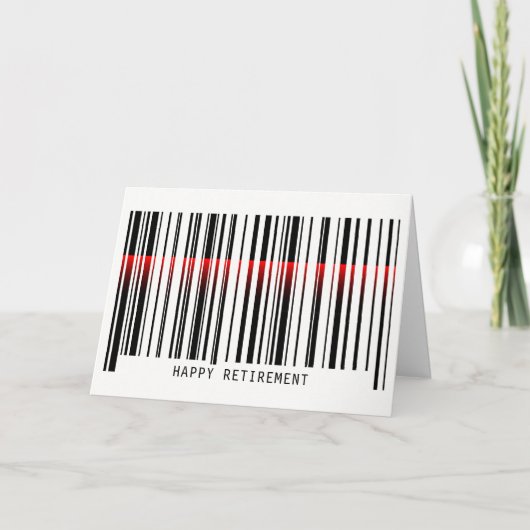 赤レーザー付き除けバーコード カード (正面)