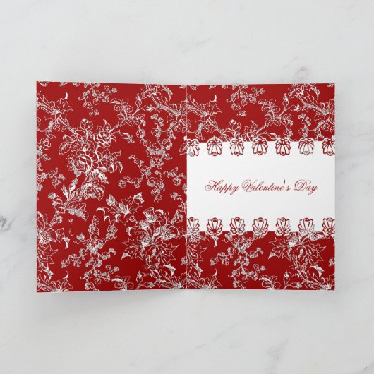 赤レースのようバレンタイン シーズンカード (内部)