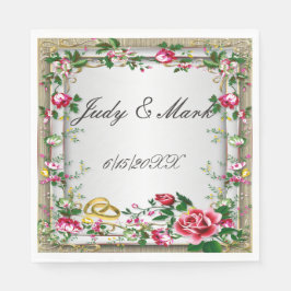 赤ロエレガントーズ紙ナプキンス スタンダードランチョンナプキン