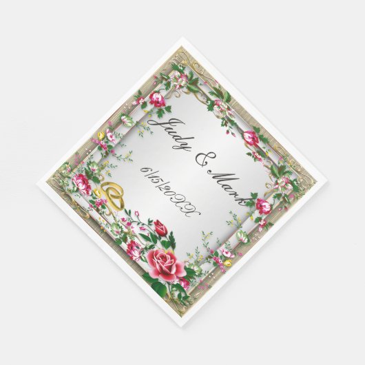 赤ロエレガントーズ紙ナプキンス スタンダードランチョンナプキン (角)