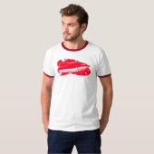 赤ロケットレトロ Tシャツ (正面フル)
