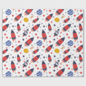 赤ロケット星と惑星 ラッピングペーパー (フラット)