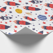 赤ロケット星と惑星 ラッピングペーパー (角)