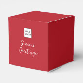 赤ロゴテキスト プロモーショナル ビジネス パッケージング フェイバーボックス (裏面サイド)