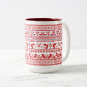 赤ロシアのオーナメント ツートーンマグカップ (正面右)