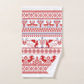 赤ロシアのオーナメント バスタオルセット (ハンドタオル)