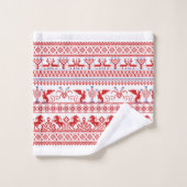 赤ロシアのオーナメント バスタオルセット (ウォッシュタオル)