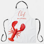 赤ロブスタークロウフィッシュ煮沸パーティー名シェフ調理師 エプロン (正面)