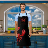 赤ロブスタークロウフィッシュ煮沸パーティー名シェフ調理師 エプロン