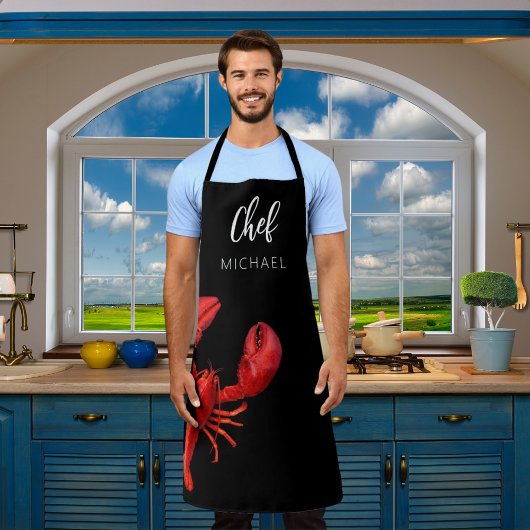 赤ロブスタークロウフィッシュ煮沸パーティー名シェフ調理師 エプロン