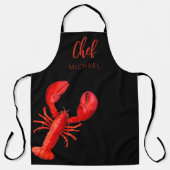 赤ロブスタークロウフィッシュ煮沸パーティー名シェフ調理師 エプロン (正面)