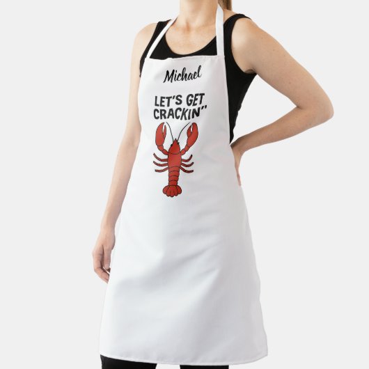 赤ロブスタークロウフィッシュ煮沸パーティー名シェフ調理師 エプロン (インサイチュ)