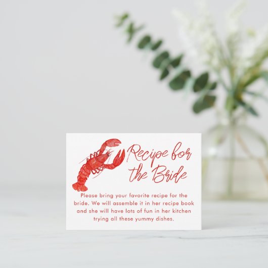 赤ロブスターシーフードビーチをテーマにしたレシピリクエスト エンクロージャーカード (スタンド正面)