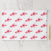 赤ロブスターパターン夏紙ランチョンマット ペーパーパッド (インサイチュ)