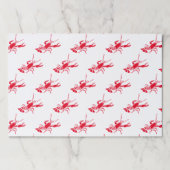 赤ロブスターパターン夏紙ランチョンマット ペーパーパッド (正面)