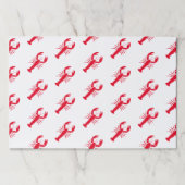 赤ロブスターパターン夏紙ランチョンマット ペーパーパッド (正面)