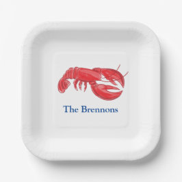 赤ロブスターパーソナライズされたパーティー ペーパープレート