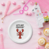 赤ロブスターパーティー引用文 ペーパープレート (パーティー)