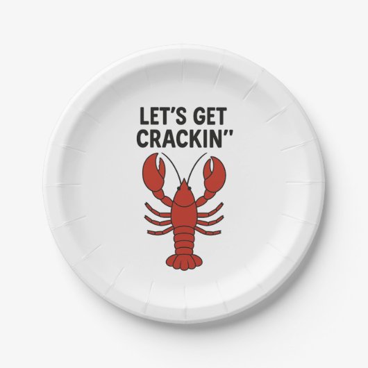 赤ロブスターパーティー引用文 ペーパープレート (正面)