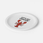 赤ロブスターパーティー引用文 ペーパープレート (アングル)