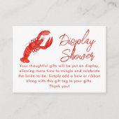 赤ロブスタービーチ表示シャワーブライダルシャワー エンクロージャーカード (正面)