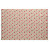 赤ロブスター模様 ファブリック (ヤード)