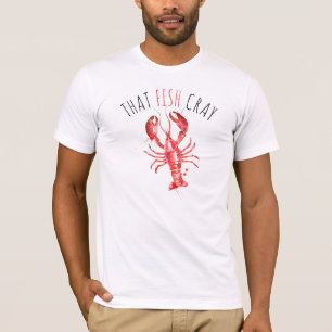 赤ロブスター水の色 – ザフィッシュレイカスタム文字 Tシャツ