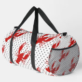 赤ロブスター水玉模様白 ダッフルバッグ (右コーナー)