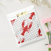 赤ロブスター水玉模様白 フェイバーバッグ (封をした状態)