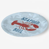 赤ロブスター甲殻類シーフード紙プレート ペーパープレート (アングル)