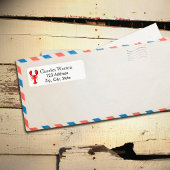 赤ロブスター白差出人住所 ラベル