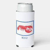 赤ロブスター パーソナライズされた スリム缶クーラー (Seltzer正面)