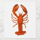 赤ロブスター ワインラベル (シングルラベル)