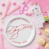 赤ロブスター – 夏パーティー/ロブスター沸騰 ペーパープレート (パーティー)