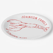 赤ロブスター – 夏パーティー/ロブスター沸騰 ペーパープレート (アングル)