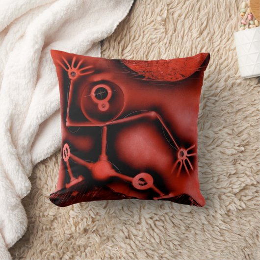 赤ロボット クッション (ブランケット)