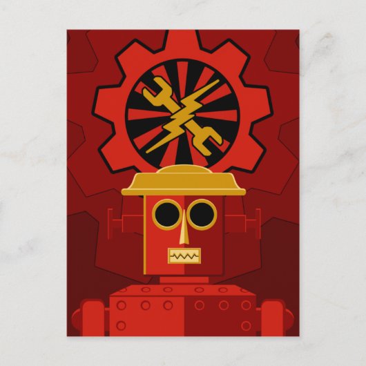 赤ロボット ポストカード (正面)