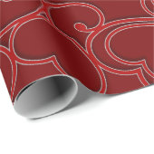 赤ロマンチックハートパターンバレンタインデー ラッピングペーパー (ロールコーナー)