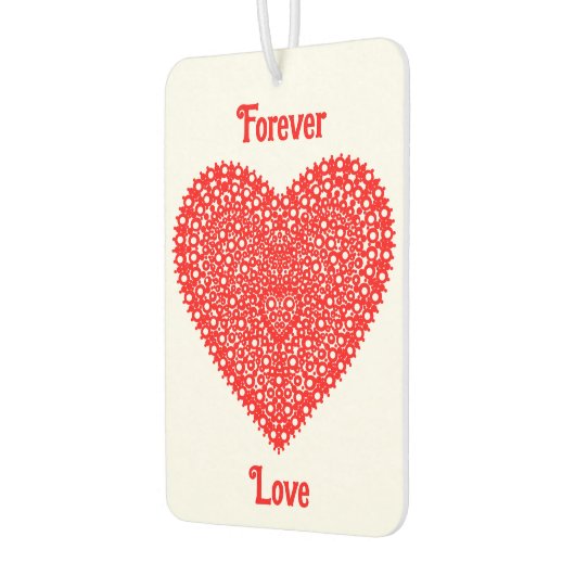 赤ロマンファンシーティックハートカスタマイズ可能 カーエアーフレッシュナー (左)