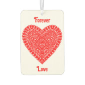 赤ロマンファンシーティックハートカスタマイズ可能 カーエアーフレッシュナー (裏面)