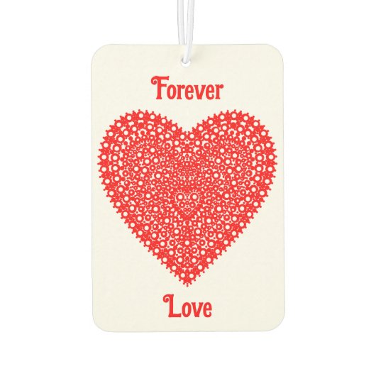 赤ロマンファンシーティックハートカスタマイズ可能 カーエアーフレッシュナー (裏面)