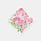 赤ローズインクと水カラーナプキン スタンダードカクテルナプキン (角)