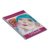 赤ローズウォーター色ガールプラムピンク女の子ノートブック ノートブック (右側)