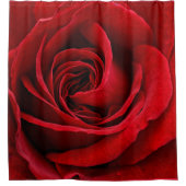 赤ローズシャワーカーテン シャワーカーテン (正面)