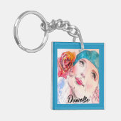 赤ローズベレットウォメンズアクアガールズ付きガールズ キーホルダー (正面左)